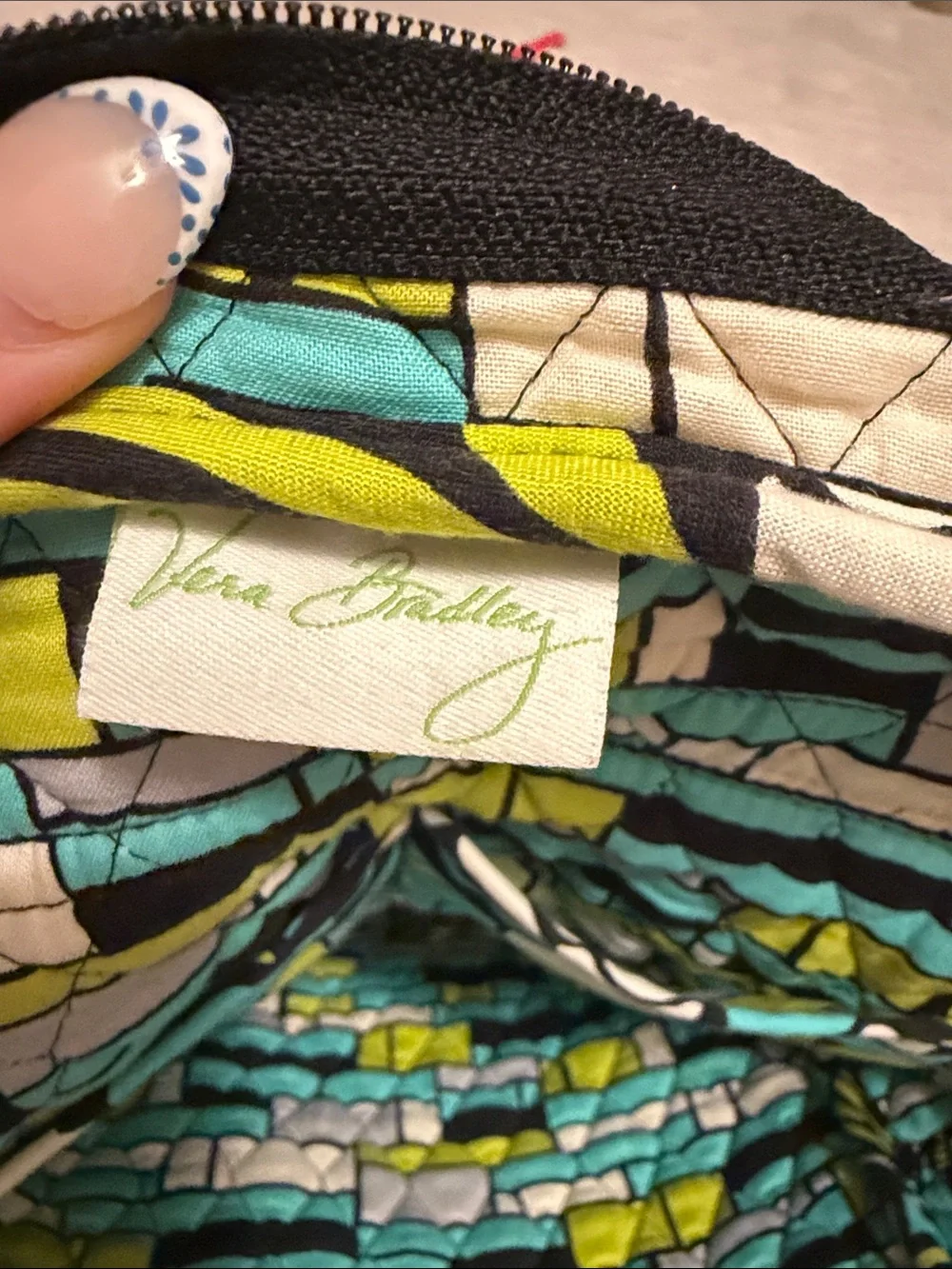 Vera Bradley compact quilted